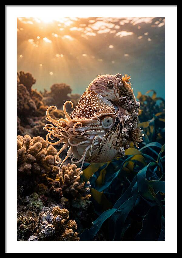 Chambered Nautilus Underwater Serenity