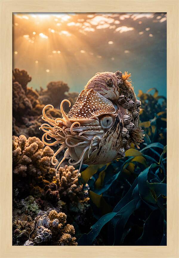 Chambered Nautilus Underwater Serenity