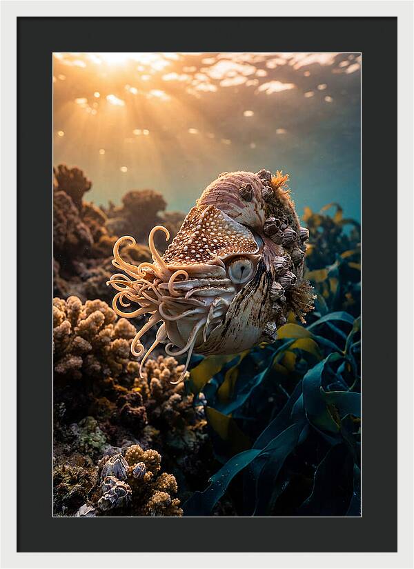 Chambered Nautilus Underwater Serenity