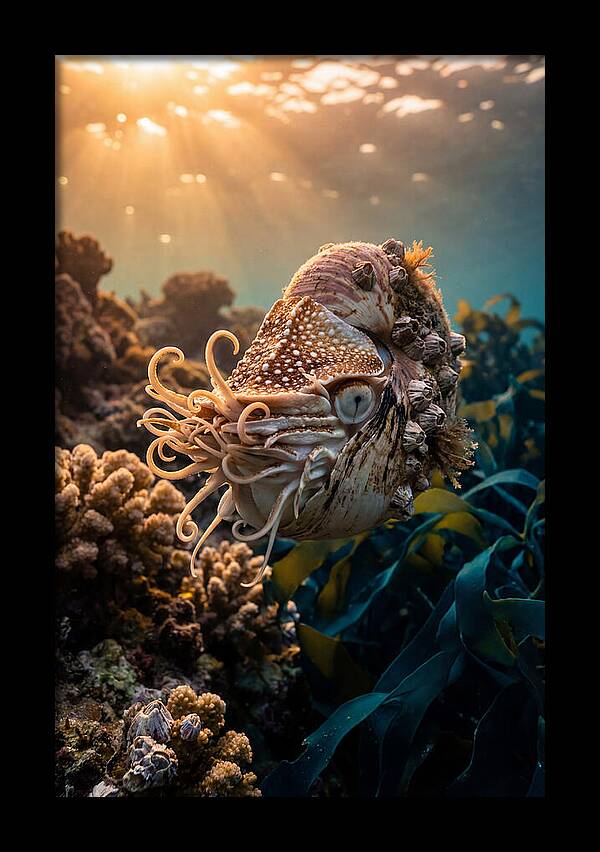 Chambered Nautilus Underwater Serenity