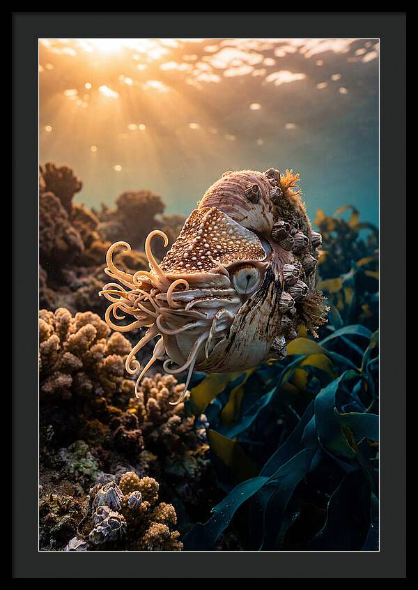 Chambered Nautilus Underwater Serenity
