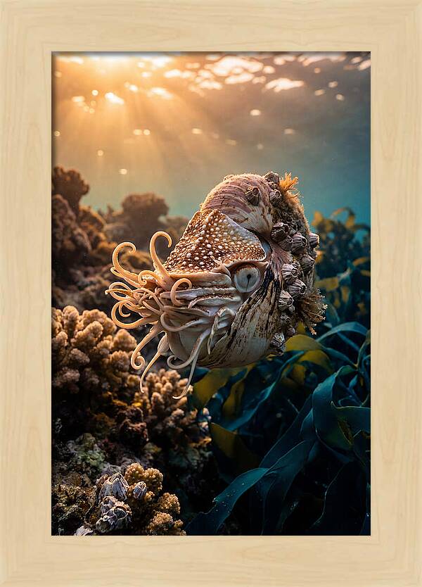 Chambered Nautilus Underwater Serenity