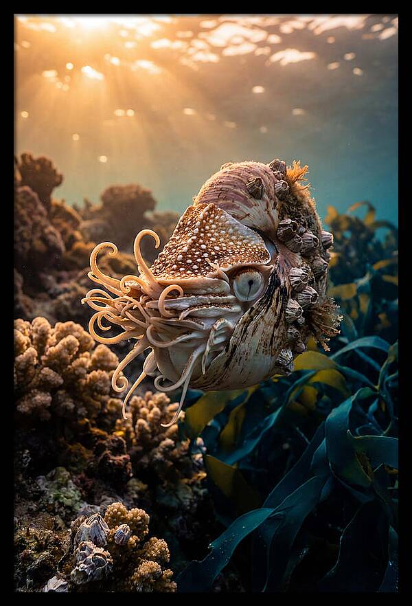 Chambered Nautilus Underwater Serenity