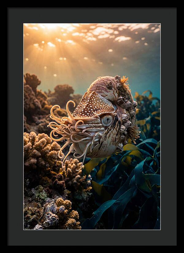 Chambered Nautilus Underwater Serenity