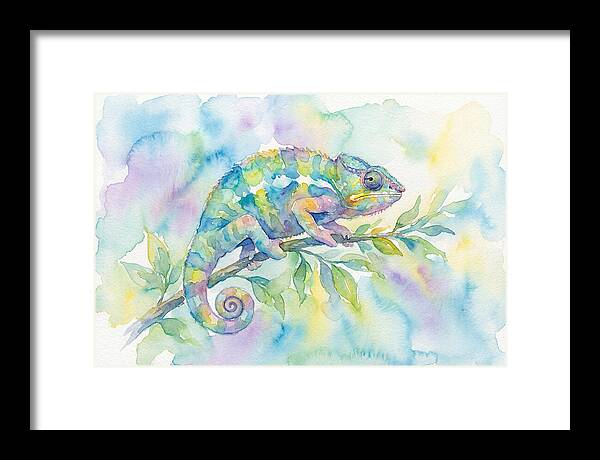 Chameleon Among Soft Hues