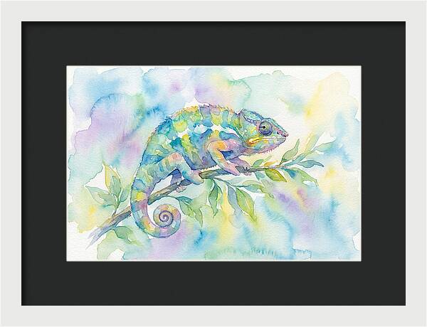 Chameleon Among Soft Hues