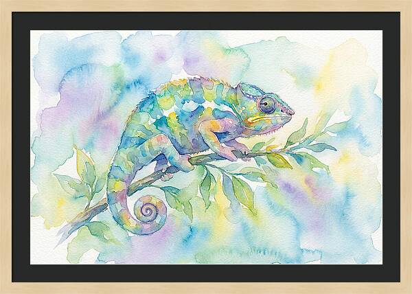 Chameleon Among Soft Hues