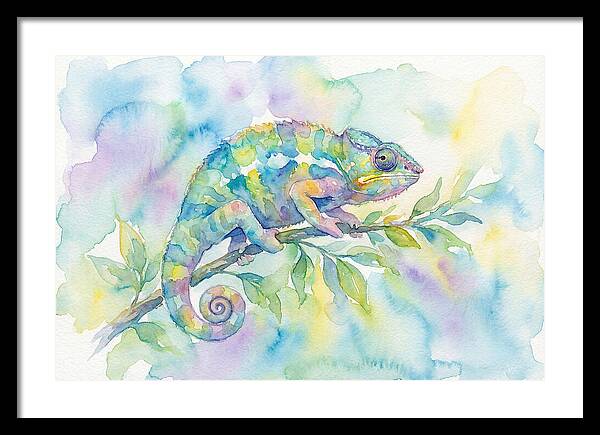 Chameleon Among Soft Hues