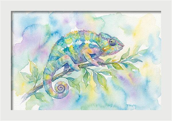 Chameleon Among Soft Hues