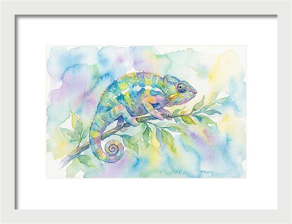 Chameleon Among Soft Hues