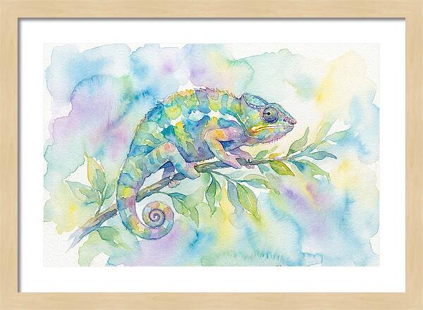 Chameleon Among Soft Hues