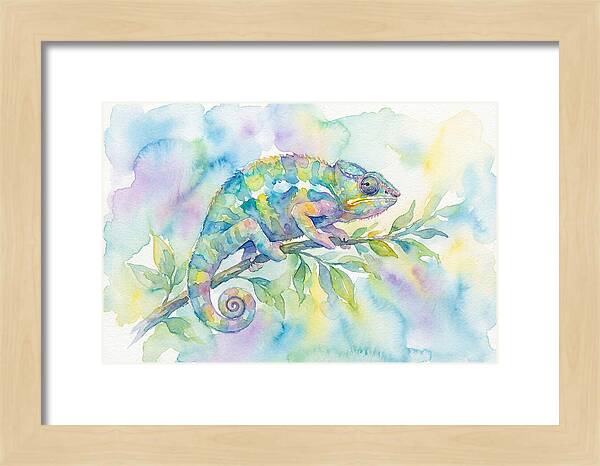 Chameleon Among Soft Hues