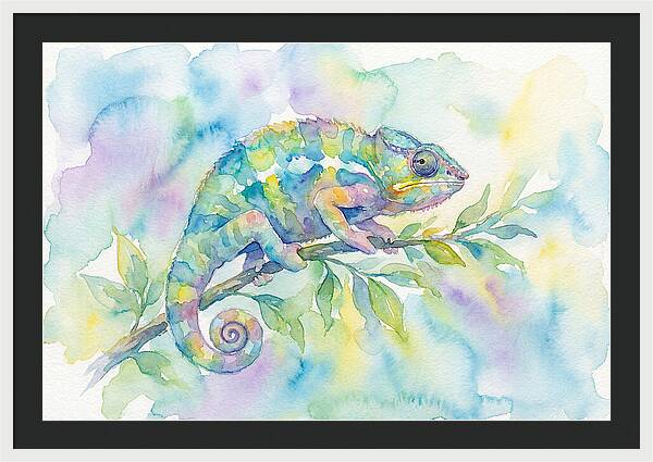 Chameleon Among Soft Hues
