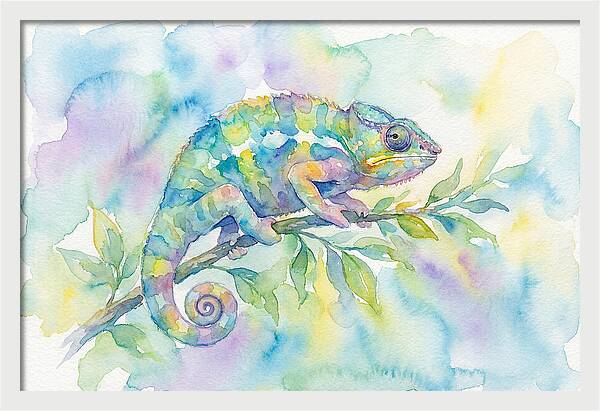 Chameleon Among Soft Hues