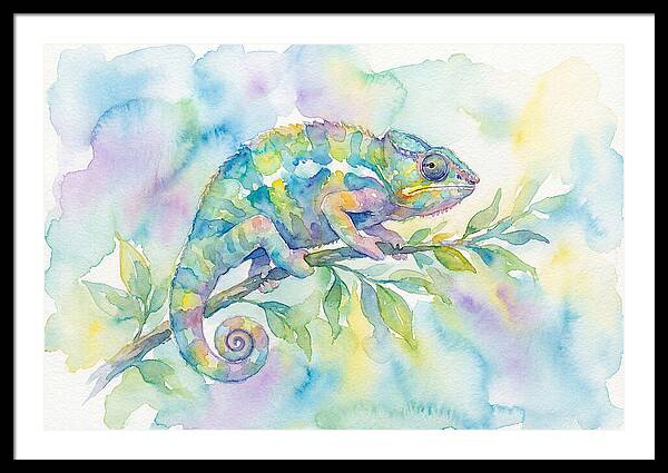Chameleon Among Soft Hues