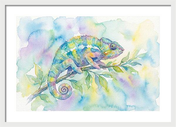 Chameleon Among Soft Hues