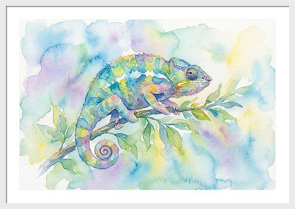Chameleon Among Soft Hues
