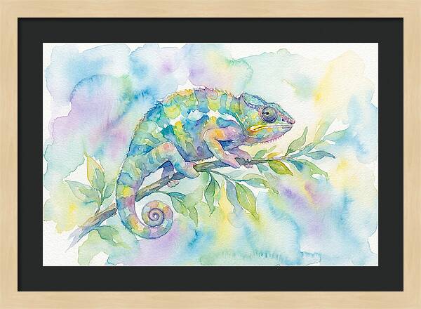 Chameleon Among Soft Hues