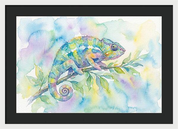 Chameleon Among Soft Hues