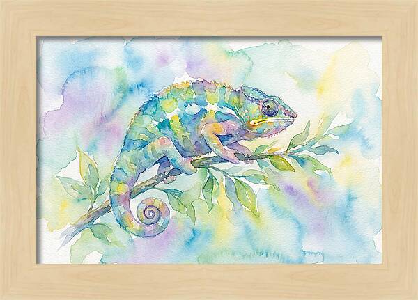 Chameleon Among Soft Hues
