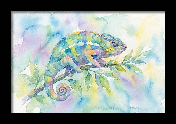 Chameleon Among Soft Hues