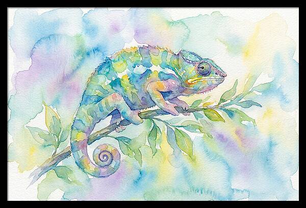 Chameleon Among Soft Hues