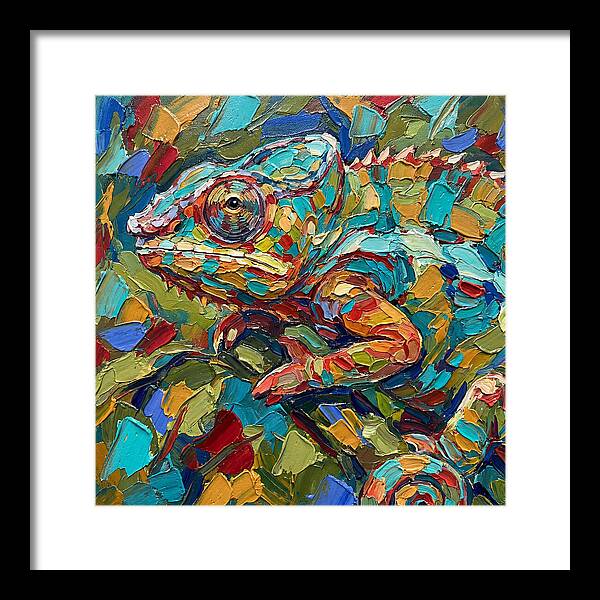 Chameleon In Vibrant Colors