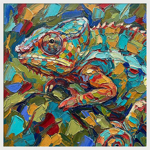 Chameleon In Vibrant Colors