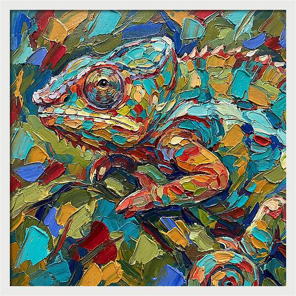 Chameleon In Vibrant Colors