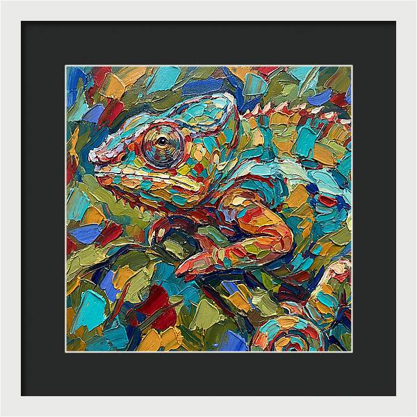 Chameleon In Vibrant Colors