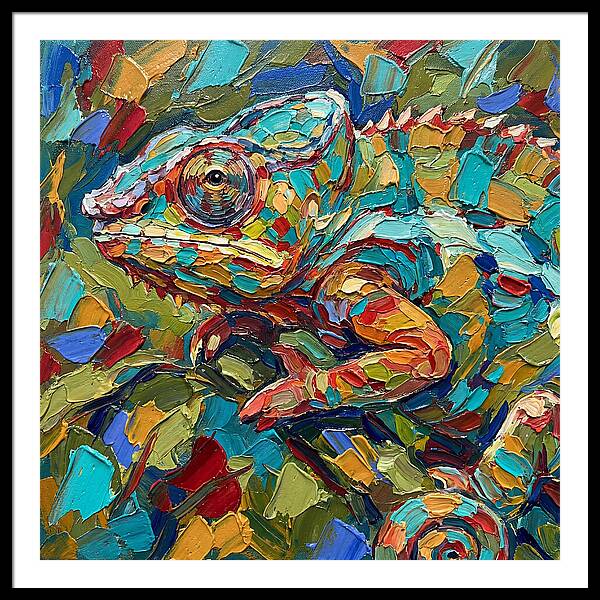 Chameleon In Vibrant Colors