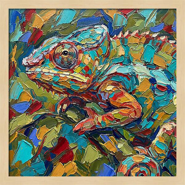 Chameleon In Vibrant Colors