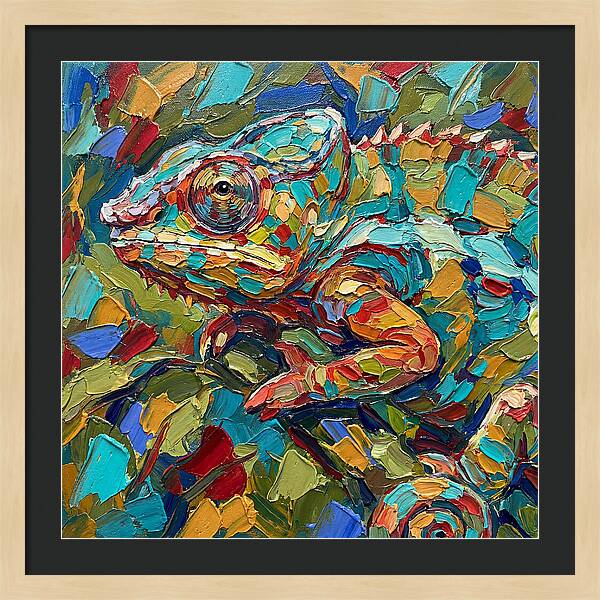 Chameleon In Vibrant Colors