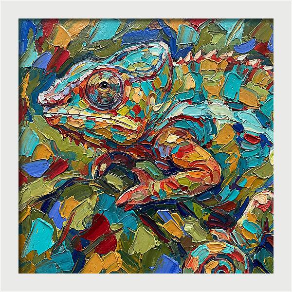 Chameleon In Vibrant Colors