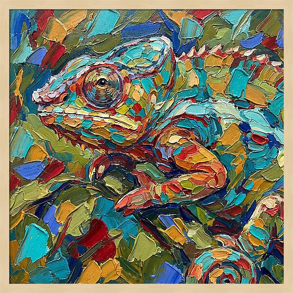 Chameleon In Vibrant Colors