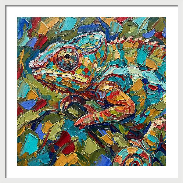 Chameleon In Vibrant Colors