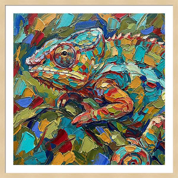 Chameleon In Vibrant Colors