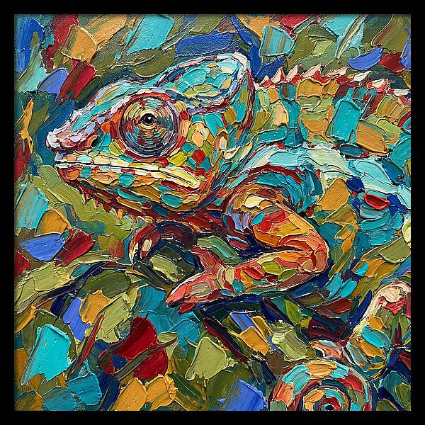 Chameleon In Vibrant Colors