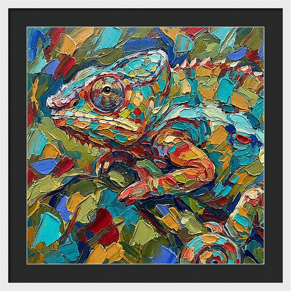 Chameleon In Vibrant Colors