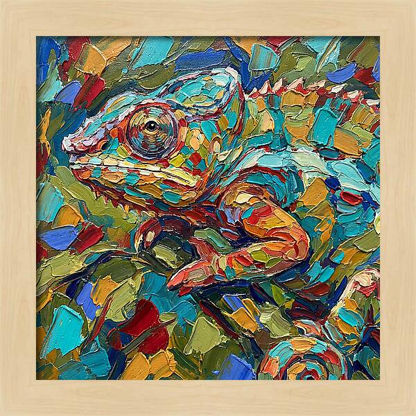 Chameleon In Vibrant Colors