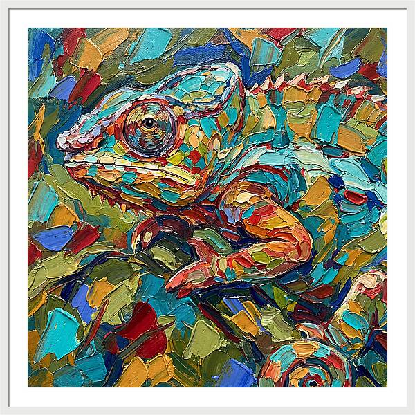 Chameleon In Vibrant Colors