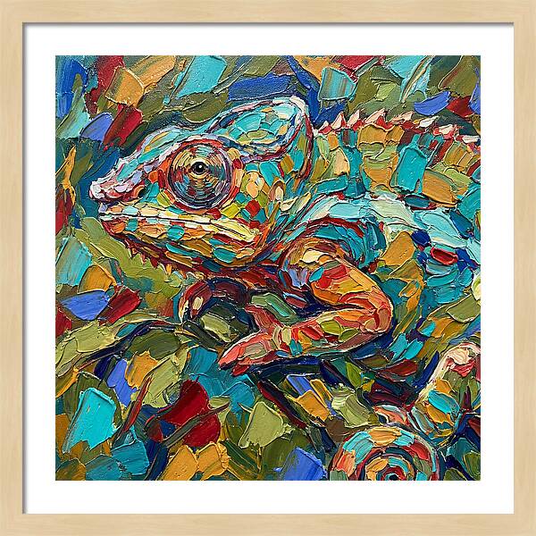 Chameleon In Vibrant Colors