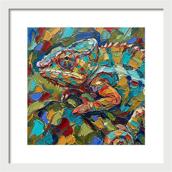 Chameleon In Vibrant Colors