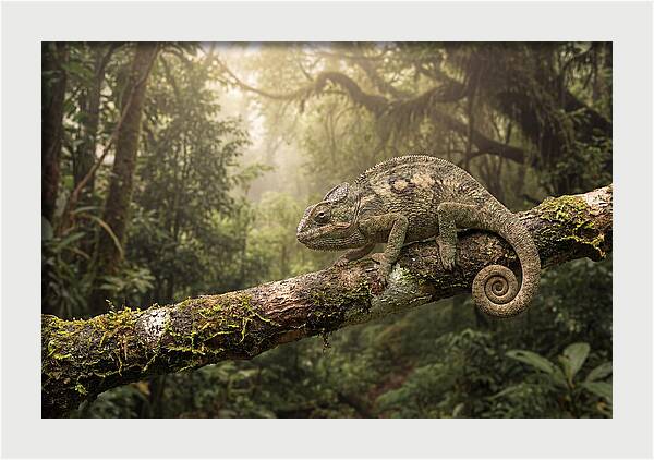 Chameleon On Tropical Branch