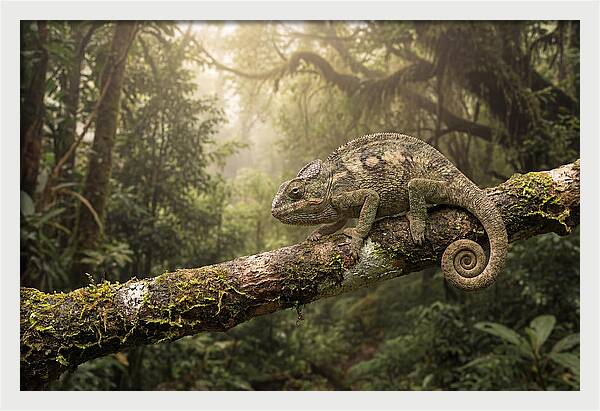Chameleon On Tropical Branch