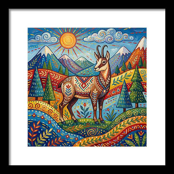 Chamois Amidst Lush Scenery