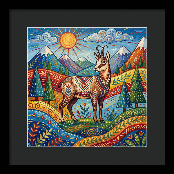 Chamois Amidst Lush Scenery