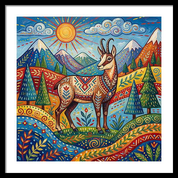 Chamois Amidst Lush Scenery