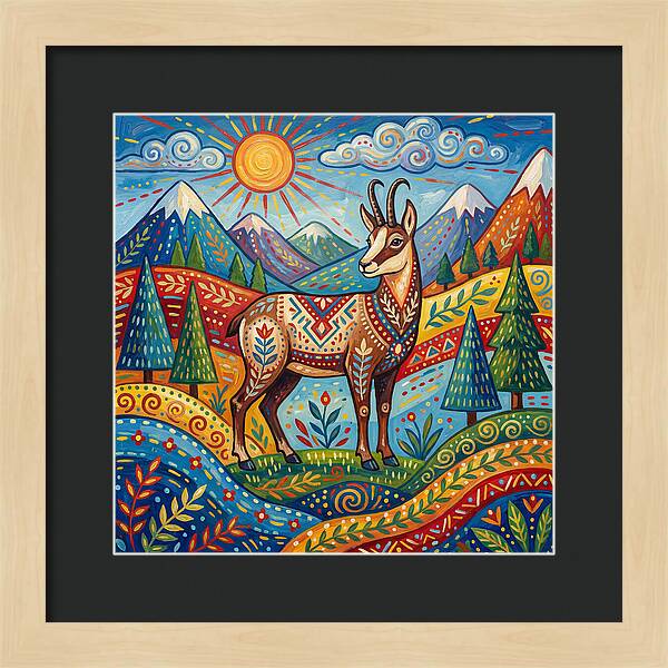 Chamois Amidst Lush Scenery