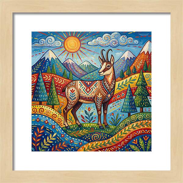 Chamois Amidst Lush Scenery